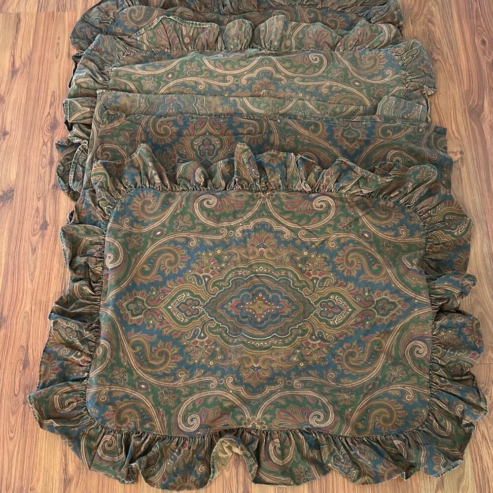 Vintage Ralph, Lauren round Paisley instead of five pillowcase, sham standard an